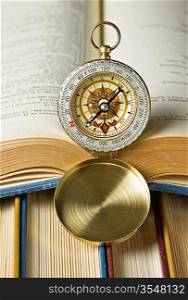 compass and the old books
