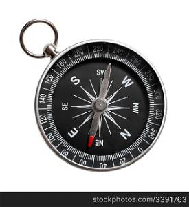 compass close-up isolated on white background