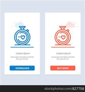 Compass, Love, Heart, Wedding Blue and Red Download and Buy Now web Widget Card Template