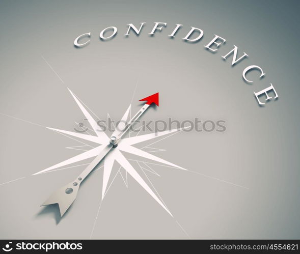 Compass of success. Conceptual image of compass pointing the direction