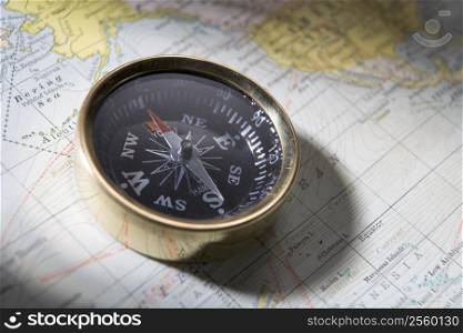 Compass On A Map