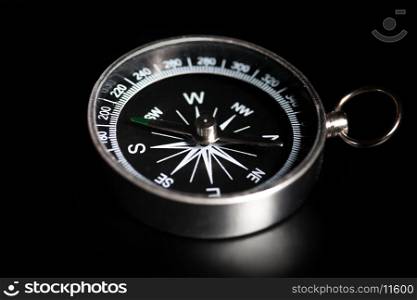 compass on black background