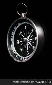 compass on black background