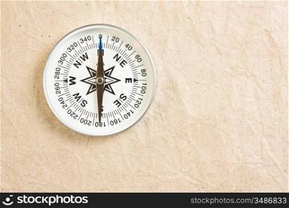 compass on the background of old paper