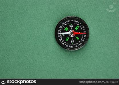 compass on the green background