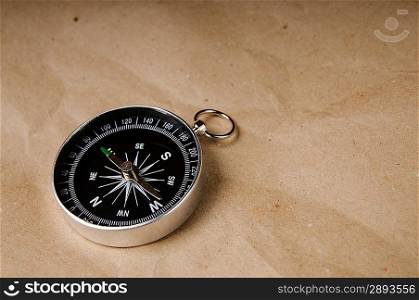 Compass over old grunge paper