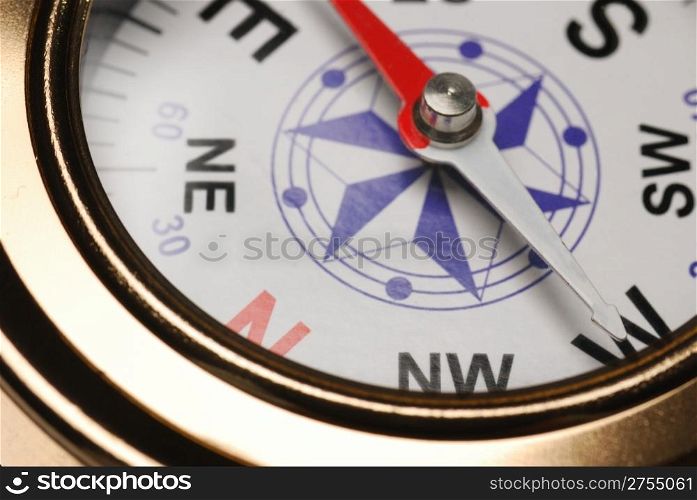 Compass . The device for the instruction of a direction and a card