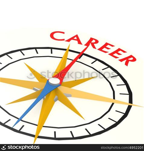 Compass with career word