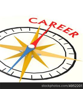 Compass with career word