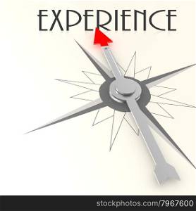 Compass with experience word image with hi-res rendered artwork that could be used for any graphic design.. Care compass