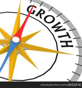 Compass with growth word