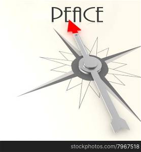 Compass with peace word image with hi-res rendered artwork that could be used for any graphic design.. Care compass