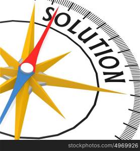 Compass with solution word