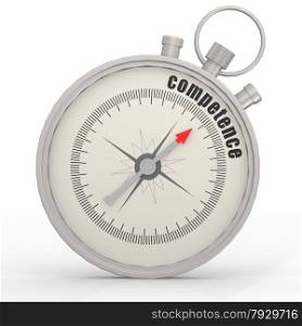 Competence word in the compass image with hi-res rendered artwork that could be used for any graphic design.. Competence word in the compass