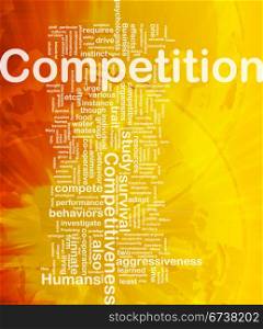Competition background concept. Background concept wordcloud illustration of competition international