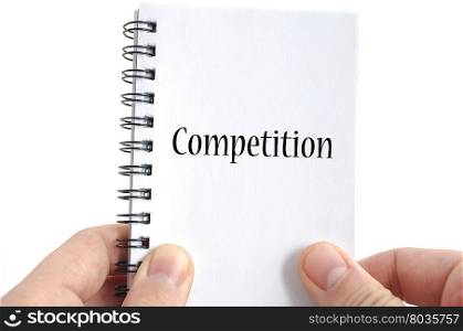 Competition text concept isolated over white background