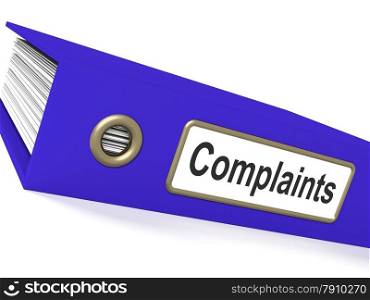 Complaints File Shows Complaint Reports And Records. Complaints File Showing Complaint Reports And Records