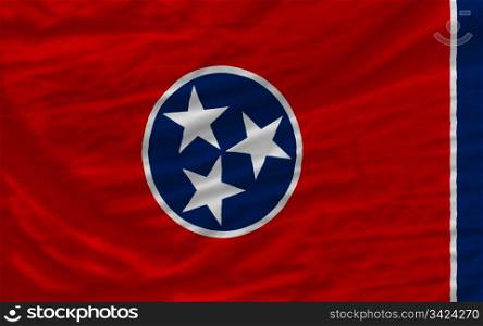 complete flag of us state of tennessee covers whole frame, waved, crunched and very natural looking. It is perfect for background