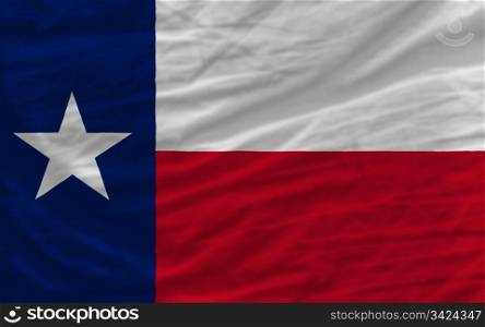complete flag of us state of texas covers whole frame, waved, crunched and very natural looking. It is perfect for background