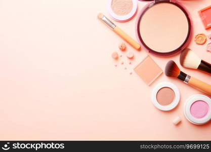 Complete Makeup Collection with Powder, Lipstick and Eye Shadow Ai generated