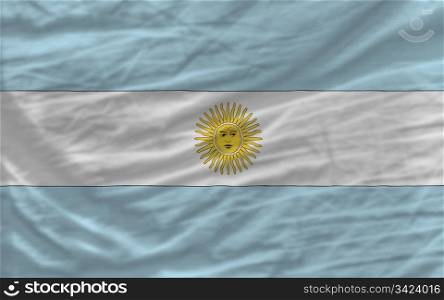 complete national flag of argentina covers whole frame, waved, crunched and very natural looking. It is perfect for background