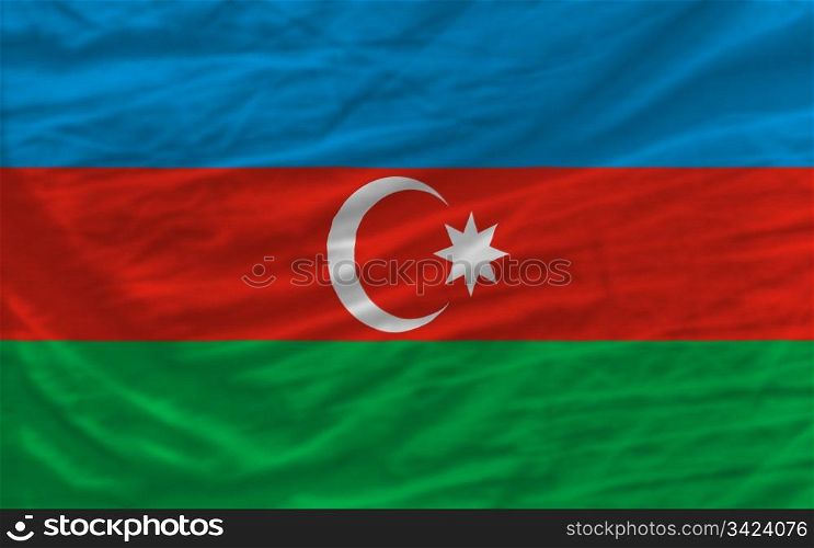 complete national flag of azerbaijan covers whole frame, waved, crunched and very natural looking. It is perfect for background