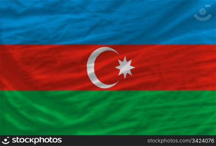 complete national flag of azerbaijan covers whole frame, waved, crunched and very natural looking. It is perfect for background