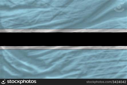 complete national flag of botswana covers whole frame, waved, crunched and very natural looking. It is perfect for background