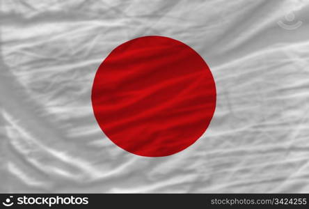 complete national flag of japan covers whole frame, waved, crunched and very natural looking. It is perfect for background