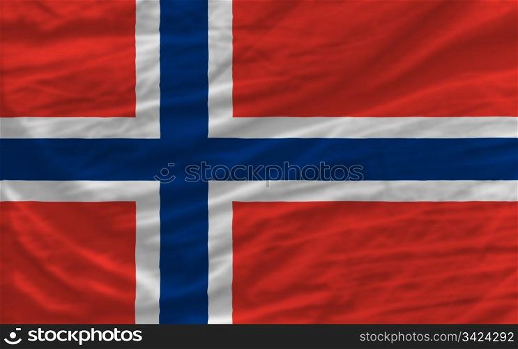 complete national flag of norway covers whole frame, waved, crunched and very natural looking. It is perfect for background