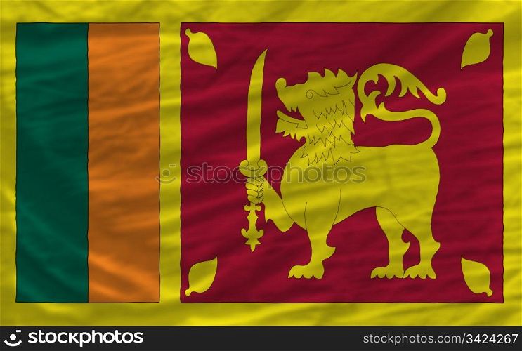complete national flag of srilanka covers whole frame, waved, crunched and very natural looking. It is perfect for background