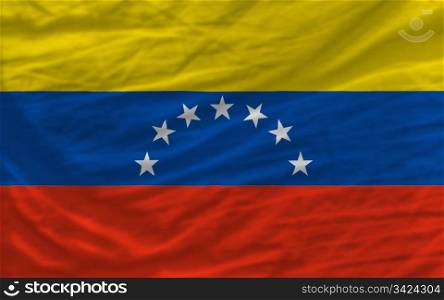 complete national flag of venezuela covers whole frame, waved, crunched and very natural looking. It is perfect for background