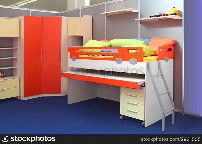 Complete set of furniture for children&rsquo;s bedroom