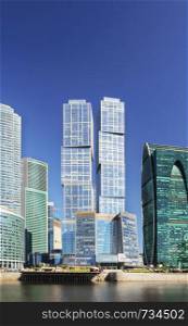 Complex City of Capitals and Empire business high-rise in Moscow International Business Center (Moscow-City), Russia.