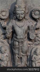 Composite image of Surya, from 10th century found in Basalt, Bihar now exposed in the Indian Museum in Kolkata West Bengal, India