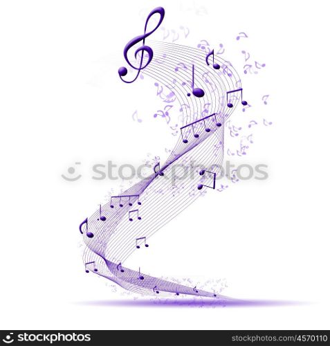 composition made of note sing against white background as symbol of music
