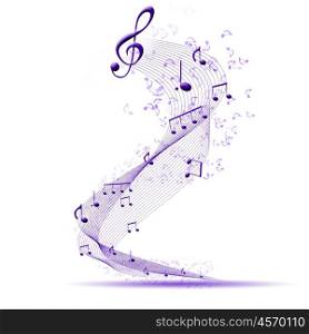 composition made of note sing against white background as symbol of music