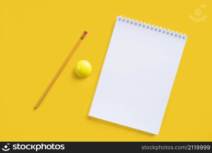 composition notebook pencil yellow magnet