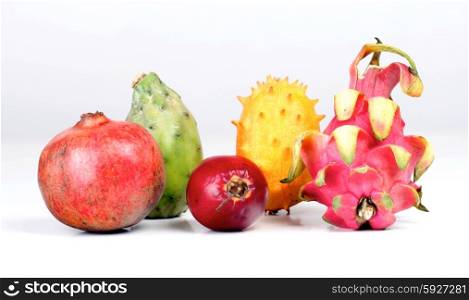 Composition of exotic fruits - studio shot