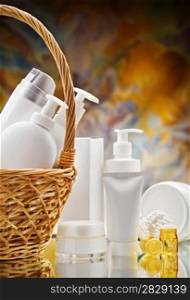 composition of skincare items