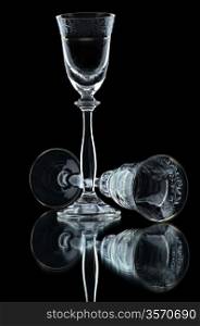 composition of two empty wineglases