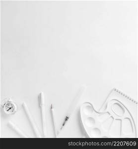 composition white stationery tools drawing