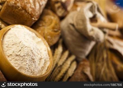 Composition with loafs of bread