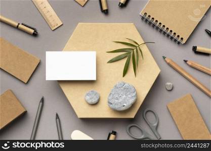 composition with stationery elements grey 4
