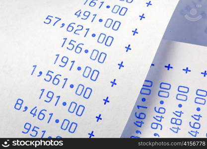 computational stripes with numbers. symbol for costs, expenses, revenues and profits.