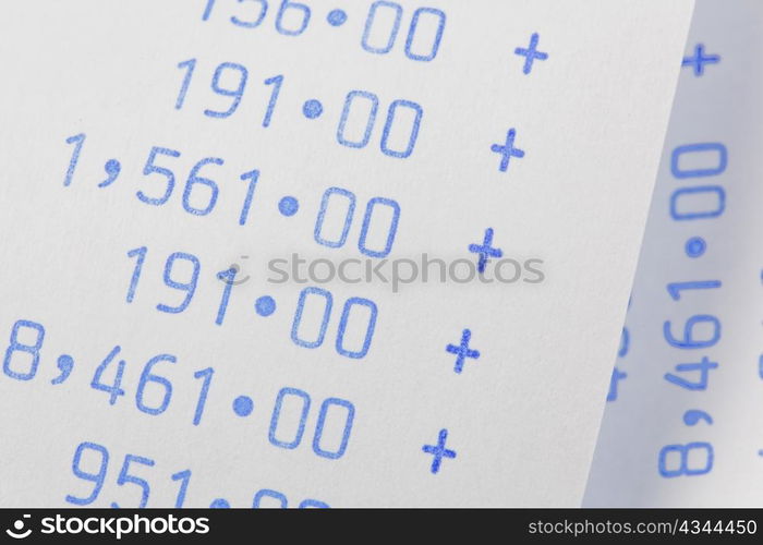 computational stripes with numbers. symbol for costs, expenses, revenues and profits.