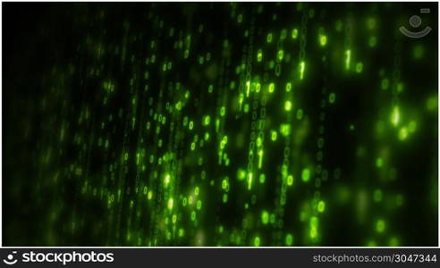 Computer Binary Code Data Falling Loop