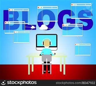 Computer Blogs Meaning Web Site And Blogging