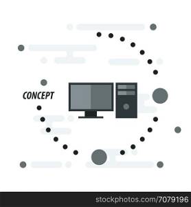 computer concept vector black