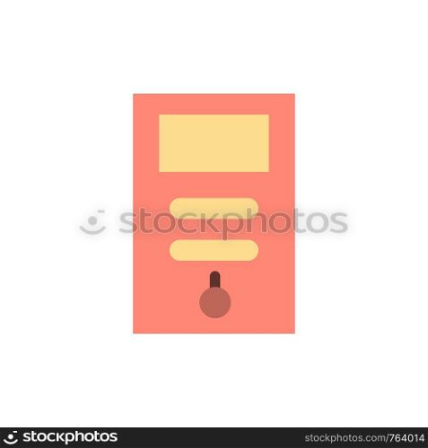 Computer, Cpu, Pc, Stabilizer Flat Color Icon. Vector icon banner Template